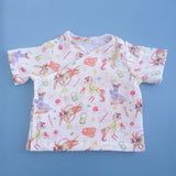 Muslin Printed White Jabla, Diaper Pants and Accessories Set - Circus Crew