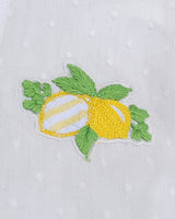 Boys Yellow and White Embroidered Kurta and Pajama Pants Set - Lemonade
