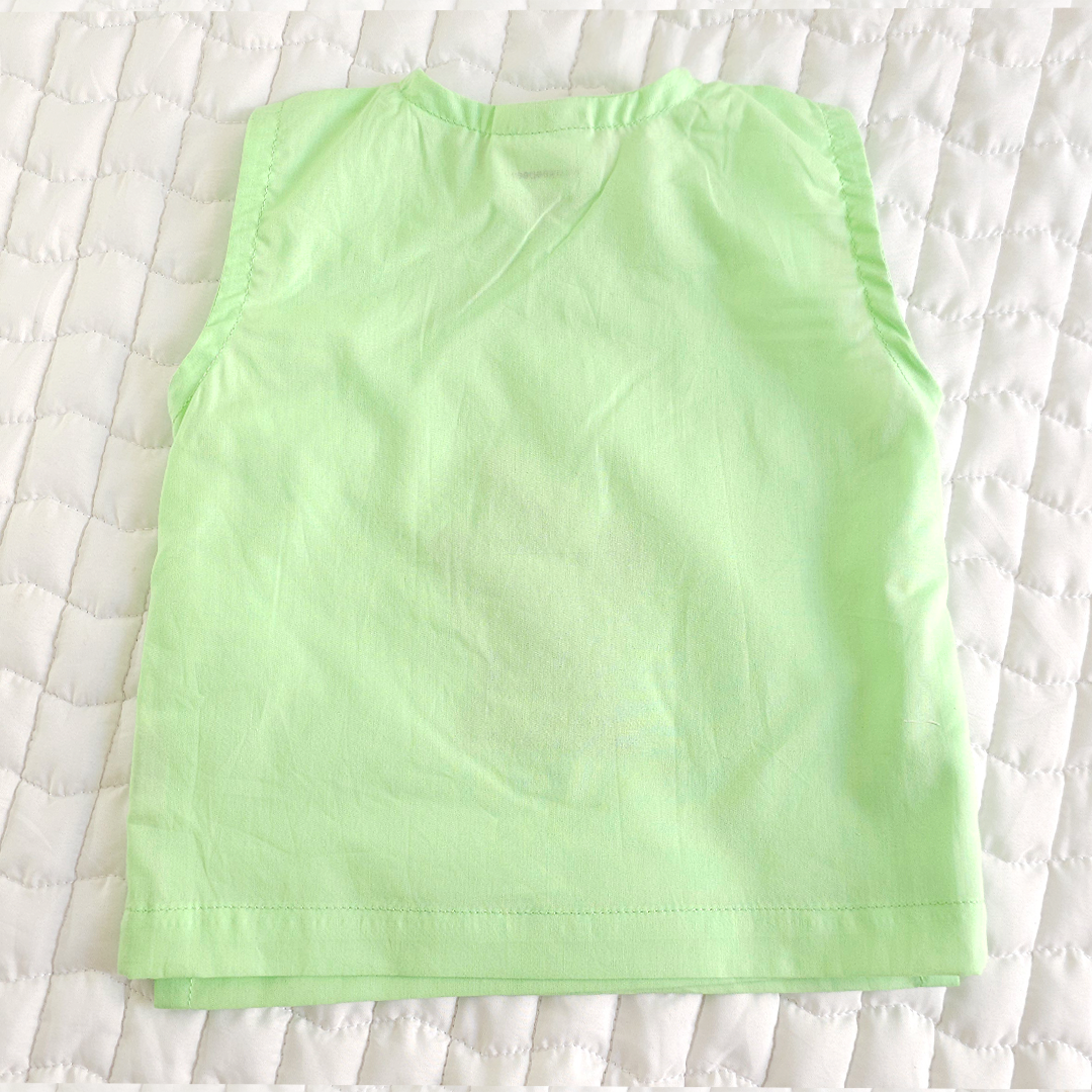 Embroidered Mint Green Jabla - Bird and the Bear