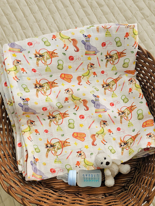 Printed Swaddle/Towel - Circus Crew