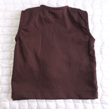 Unisex Baby Embroidered Choco Brown Jabla - Orange Bloom