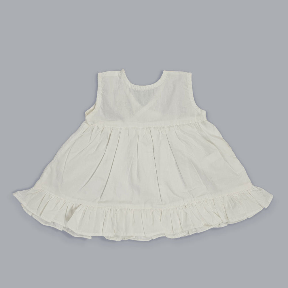 Embroidered Newborn Wrap Dress - Rose