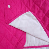 Hot Pink Button Up Quilted Jacket