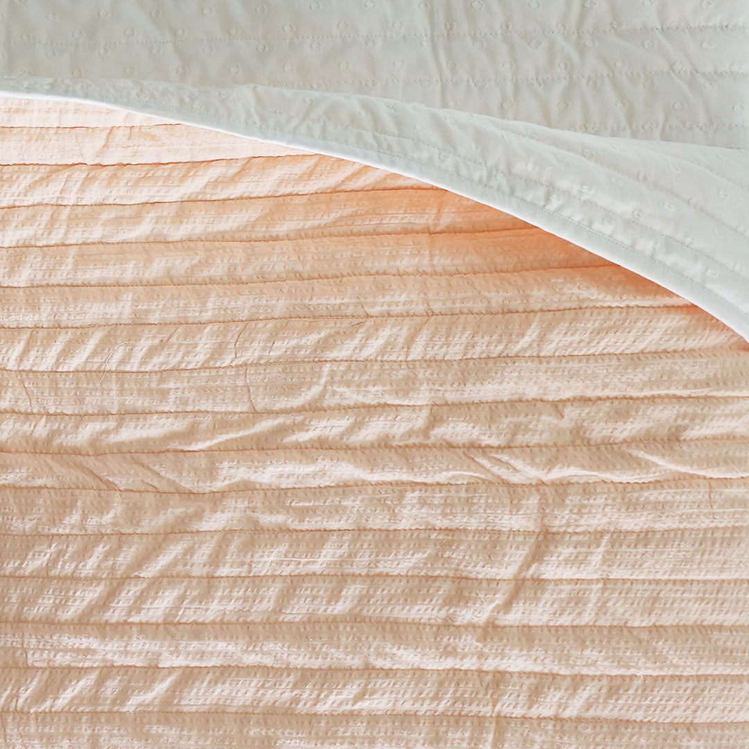 Keebee Organic Cotton Quilt - Sweet Peach