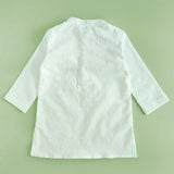 Boys Embroidered White Kurta paired with Pajama Pants - Birdsong