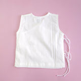 Embroidered White Jabla, Diaper Shorts & Accessories Set - Elephant