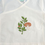 Full Sleeve Embroidered Baby Jabla - Mushroom