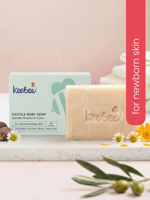 Castile Baby Soap - Olive Oil-Based Gentle Soap for Sensitive Baby Skin (100g)