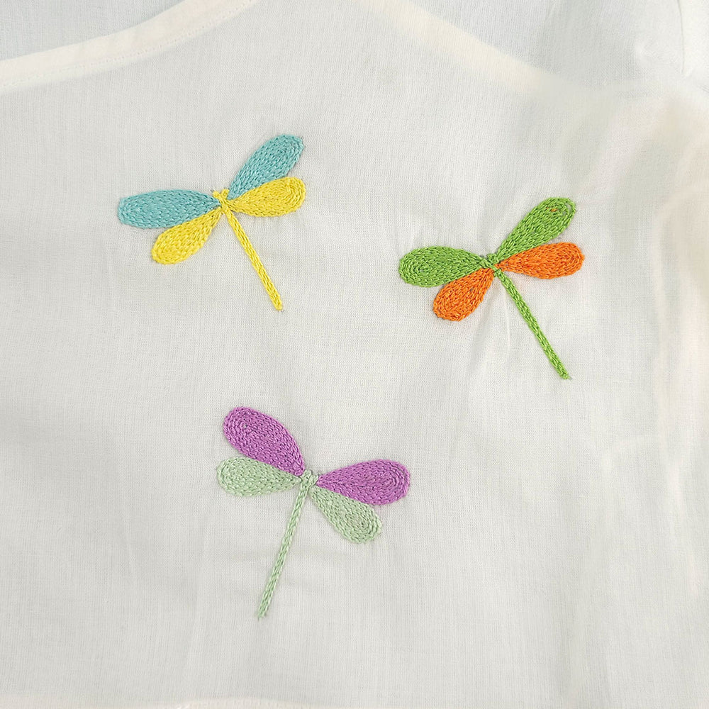 Full Sleeve Embroidered Baby Jabla -Dragon Fly