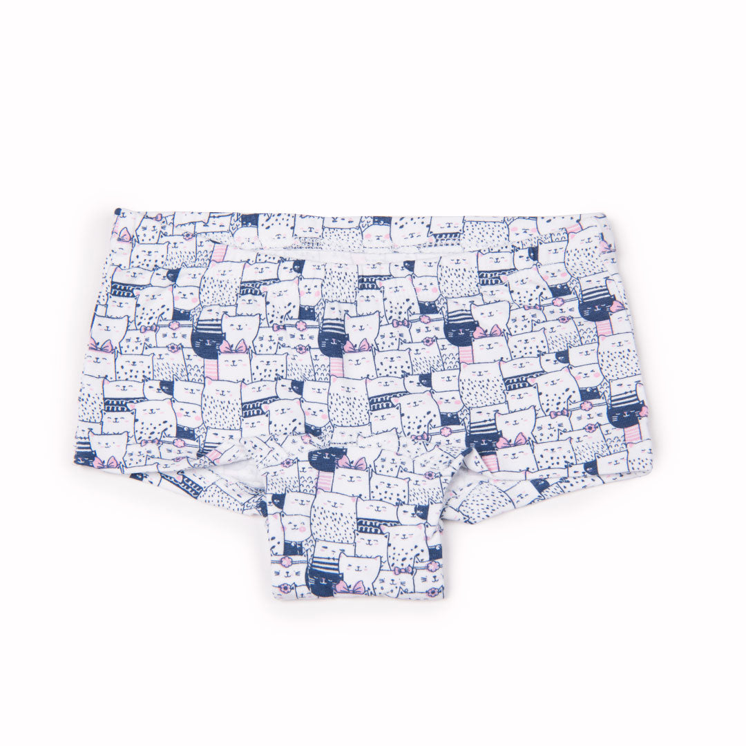 Keebee Organic Cotton Girls Boyshorts - Pack of 6