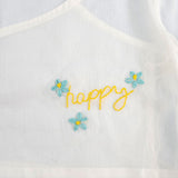 Full Sleeve Embroidered Baby Jabla - Happy