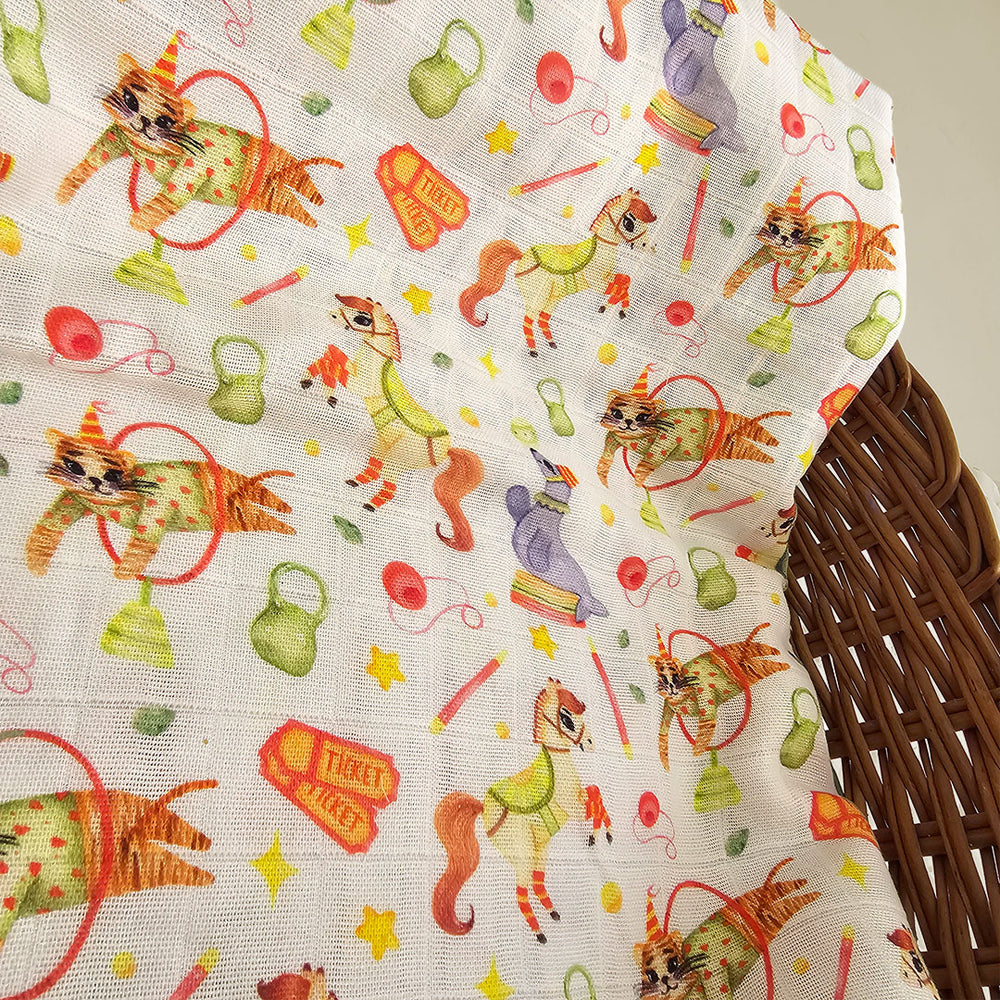 Printed Swaddle/Towel - Circus Crew