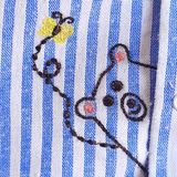 Boys Embroidered Blue and White Shirt - Peek-A-Bear