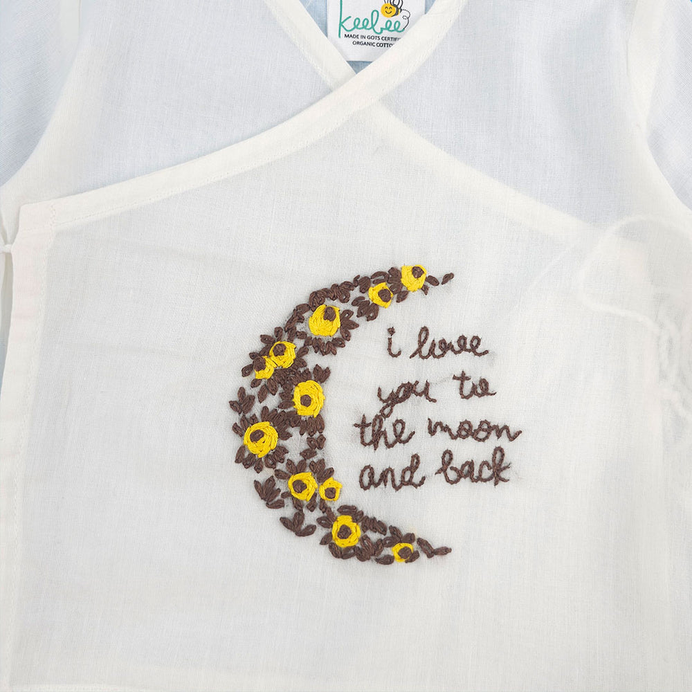 Full Sleeve Embroidered Baby Jabla - Love You to The Moon and Back