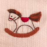 Unisex Baby Embroidered Sweet Peach Jabla - Rocking Horsey