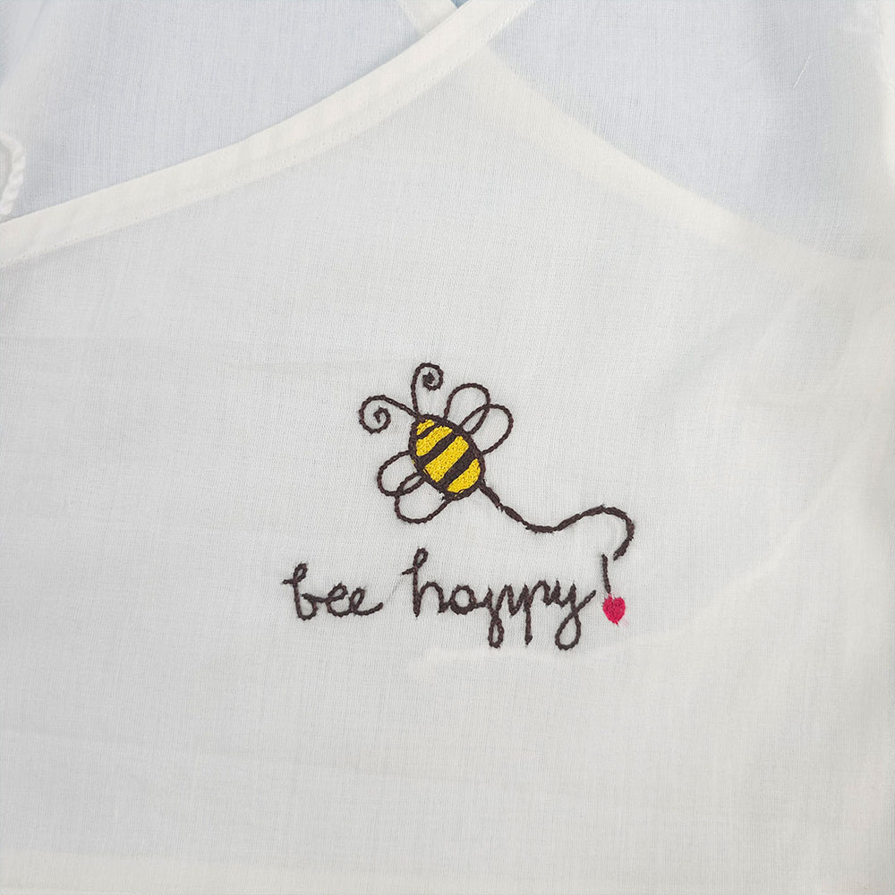 Full Sleeve Embroidered Baby Jabla - Bee Happy