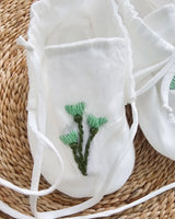 Baby Unisex Embroidered White Tie-Up Style Baby Booties – Greeny Bloom