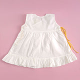 Embroidered White Dress and Accessories Set - Sunny Garden