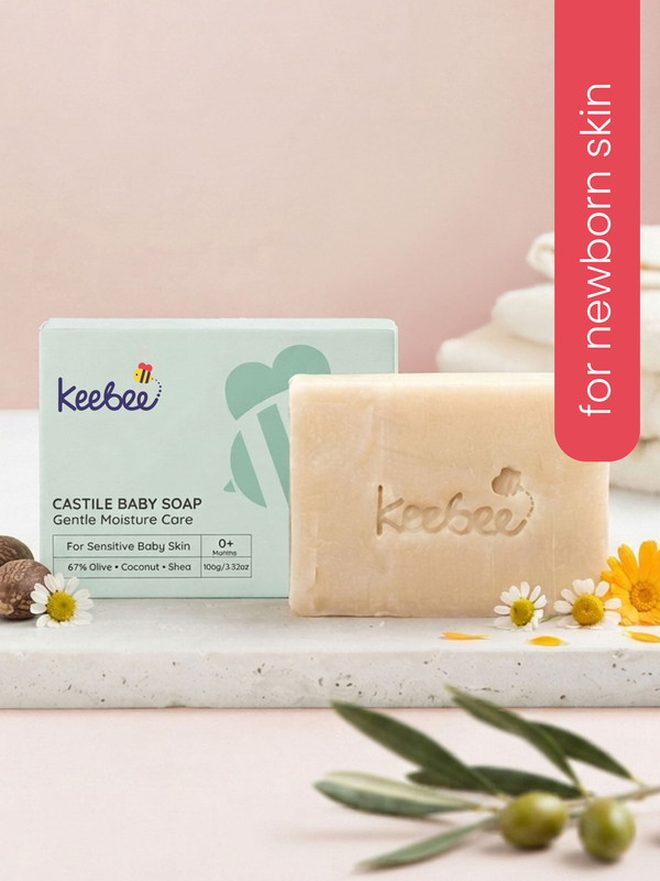 Castile Baby Soap - Olive Oil-Based Gentle Soap for Sensitive Baby Skin (100g)