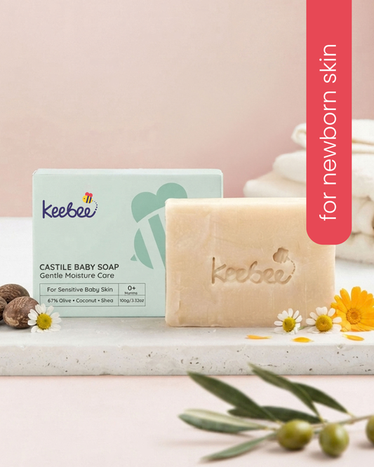 Castile Baby Soap - Olive Oil-Based Gentle Soap for Sensitive Baby Skin (100g)