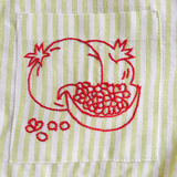 Boys Embroidered Lime Green and White Shirt with Pockets - Pomegranates