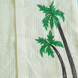 Boys Embroidered Yellow Kurta paired with Pajama Pants - Palm Trees
