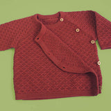 Wrap Style Double Layer Sweater - Coffee Brown
