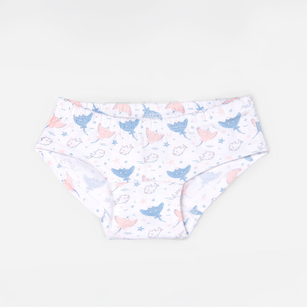 Keebee Organic Cotton Girls Hipsters - Pack of 6