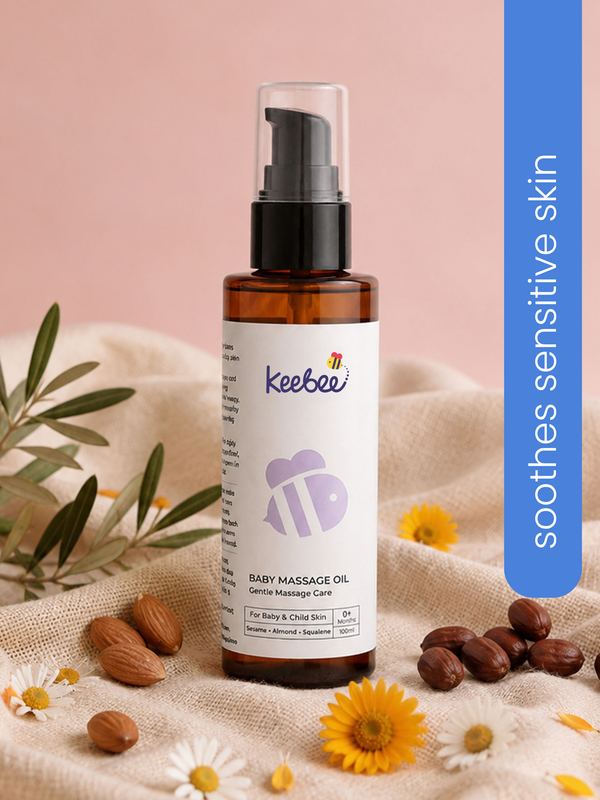 Baby Massage Oil - Sesame & Almond Massage Oil with Squalane (100ml)