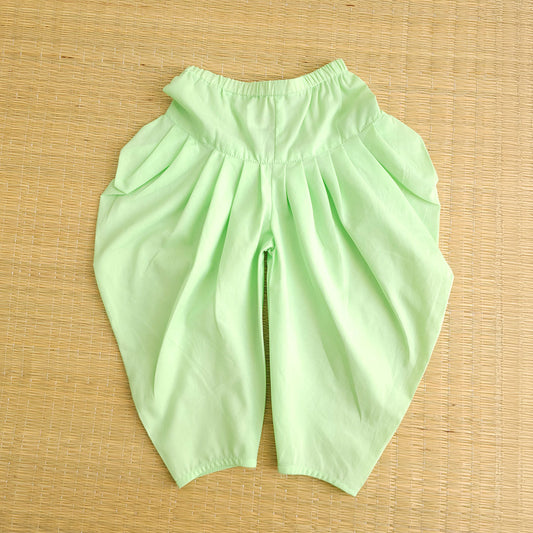 Keebee Organic Cotton Elastic Waist Solid Dhoti Salwar/Pants - Mint Green