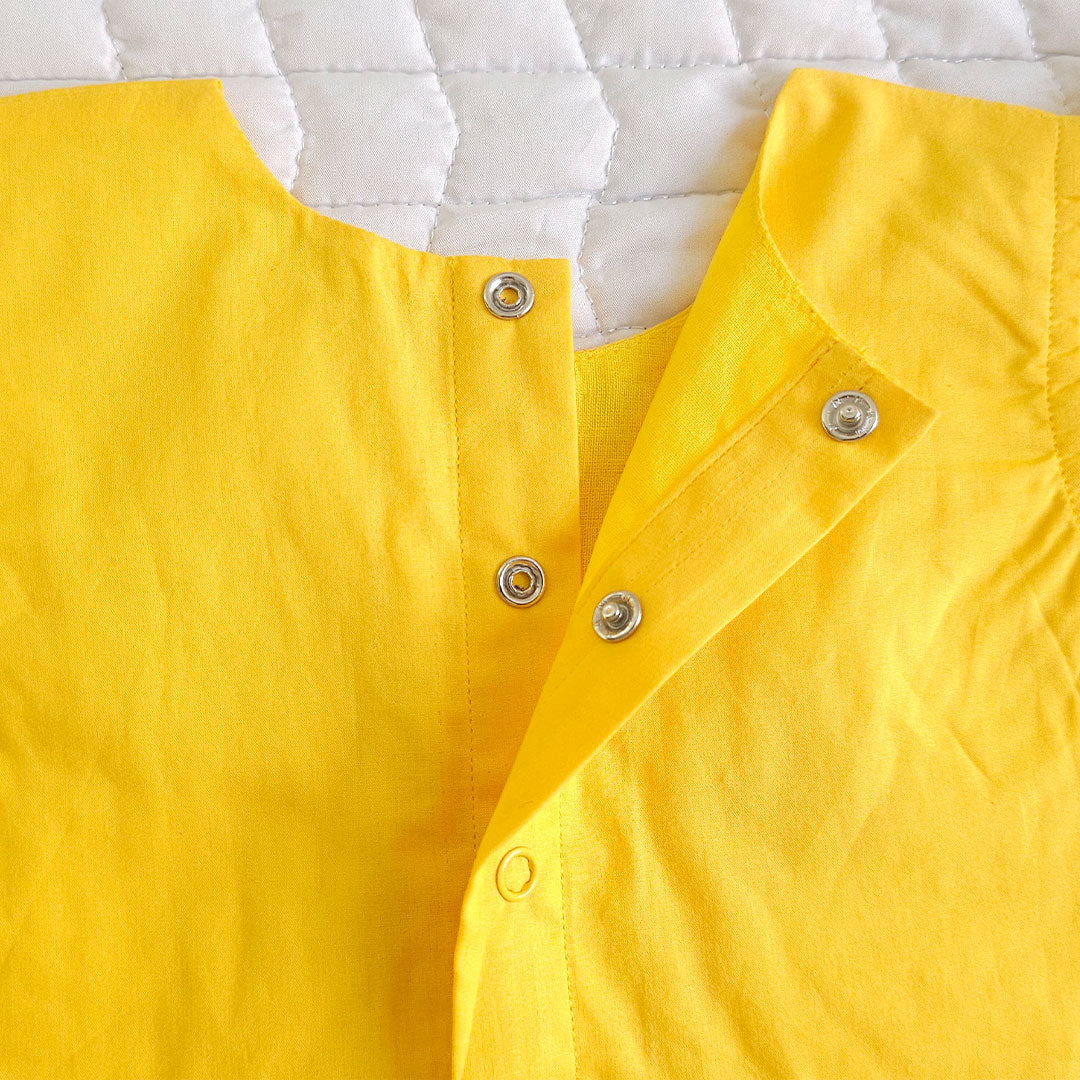 Keebee Organic Cotton Embroidered Embroidered Yellow and Hot Pink Lehenga Set - Lotus