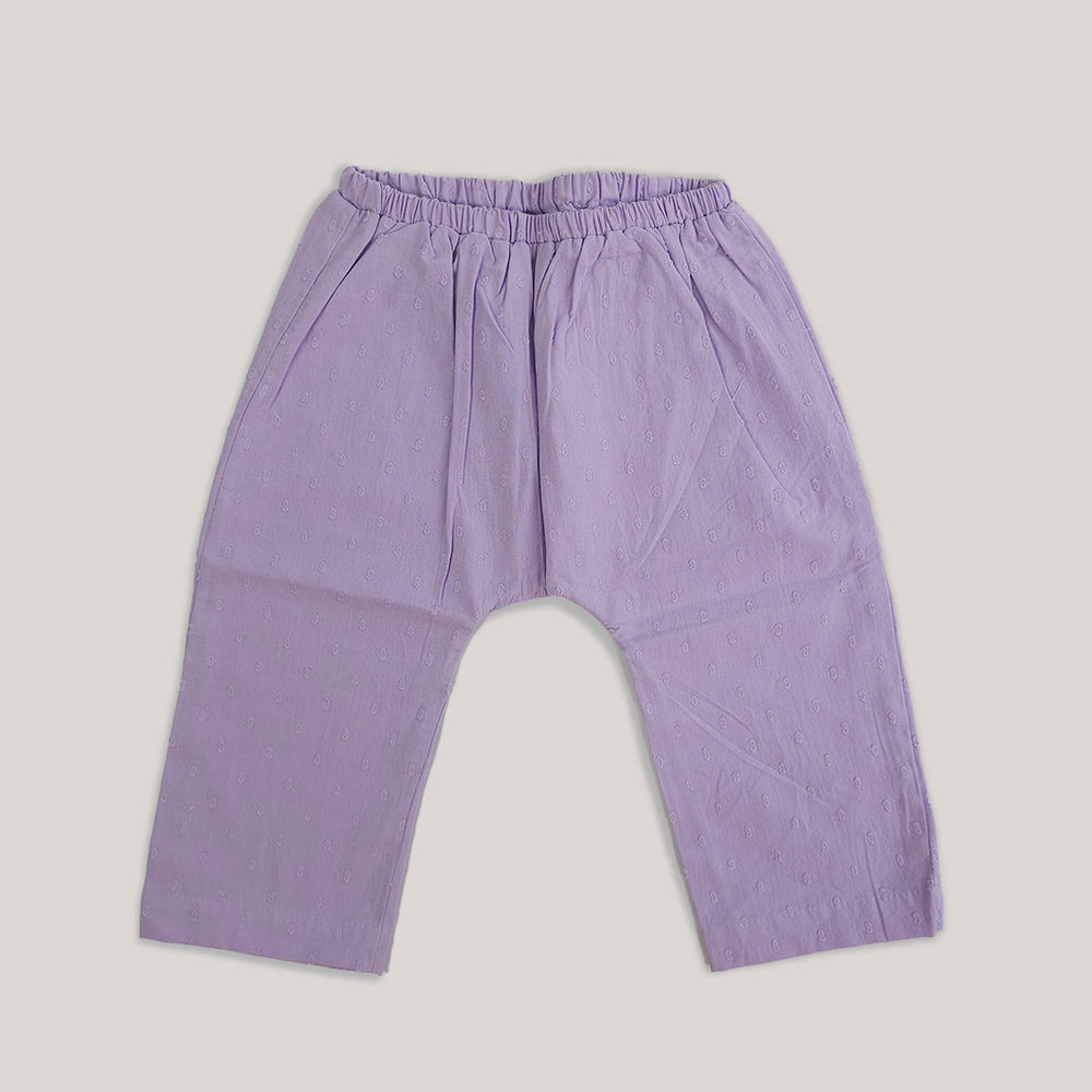 Baby Boy Embroidered Lilac Kurta paired with Pajama Pants - Sunflower