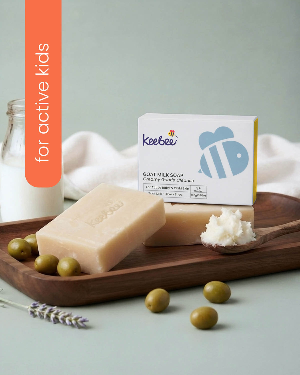 Goat Milk Baby Soap - Gentle Cleansing Soap for Babies & Kids (100g)