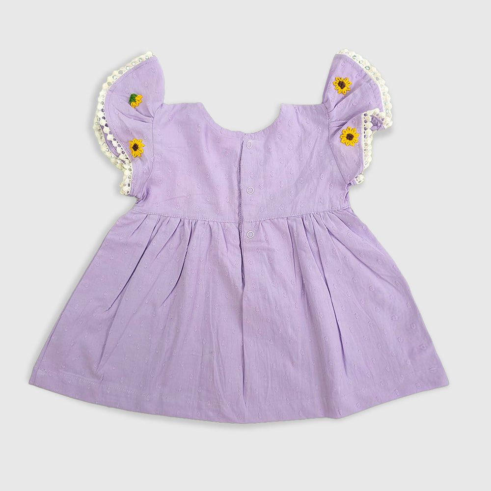 Embroidered Lilac Dress - Sunflower