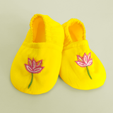 Baby Embroidered Yellow Shoes - Lotus Pond