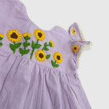 Embroidered Lilac Dress - Sunflower