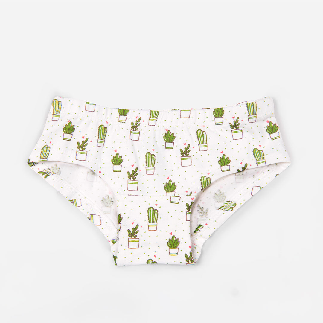 Keebee Organic Cotton Girls Hipsters - Pack of 6