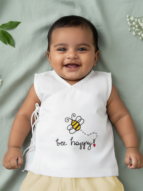 Sleeveless Embroidered Baby Jabla - Bee