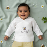 Full Sleeve Embroidered Baby Jabla - Bee Happy