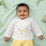 Full Sleeve Embroidered Baby Jabla - Happy