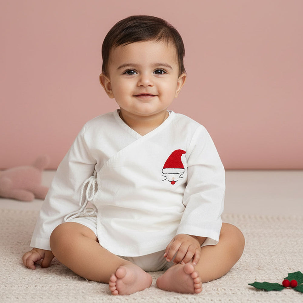 Full Sleeve Embroidered Baby Jabla -Merry Cat