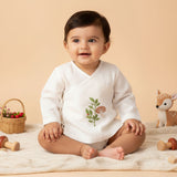 Full Sleeve Embroidered Baby Jabla - Mushroom