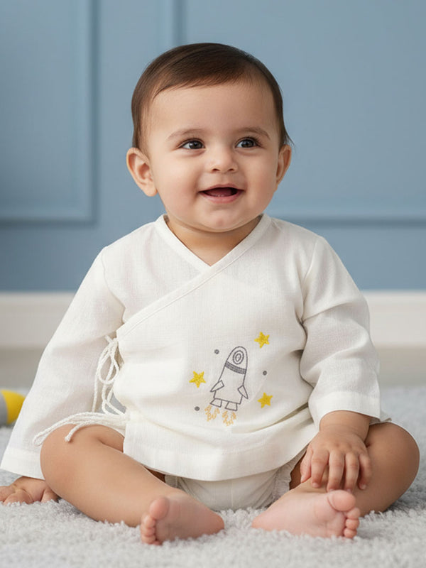 Full Sleeve Embroidered Baby Jabla - Rocket