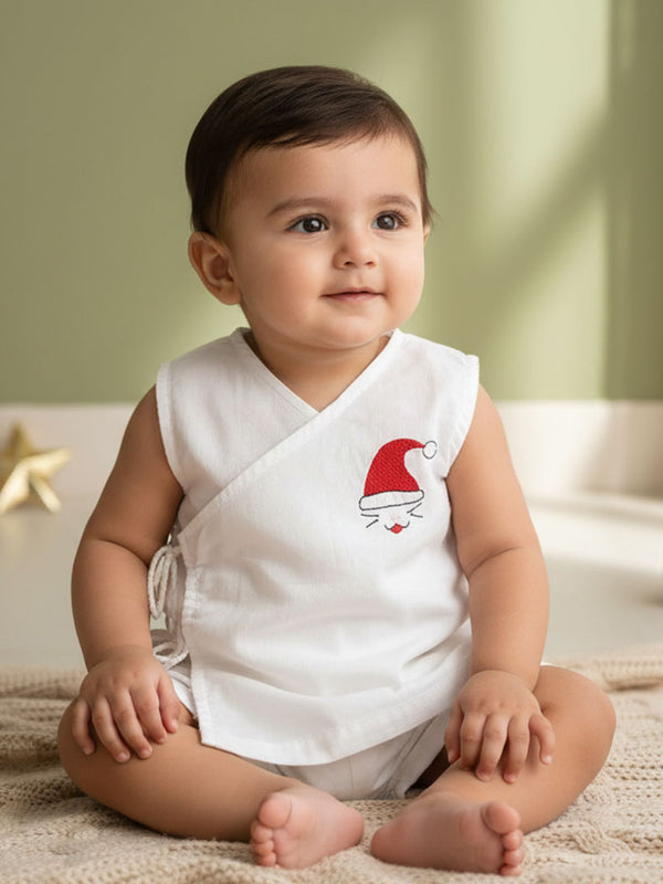Sleeveless Embroidered Baby Jabla -Merry Cat