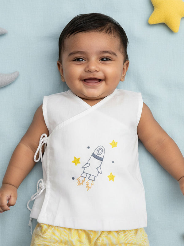 Sleeveless Embroidered Baby Jabla - Rocket