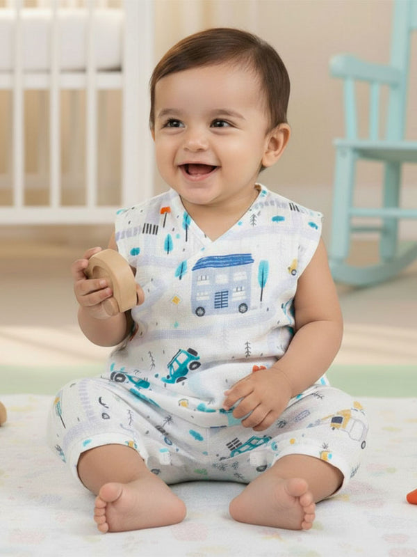 Printed Baby Jabla and Diaper Shorts Set - Tiny Town