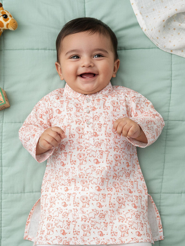 Baby Boy Animal Print Kurta