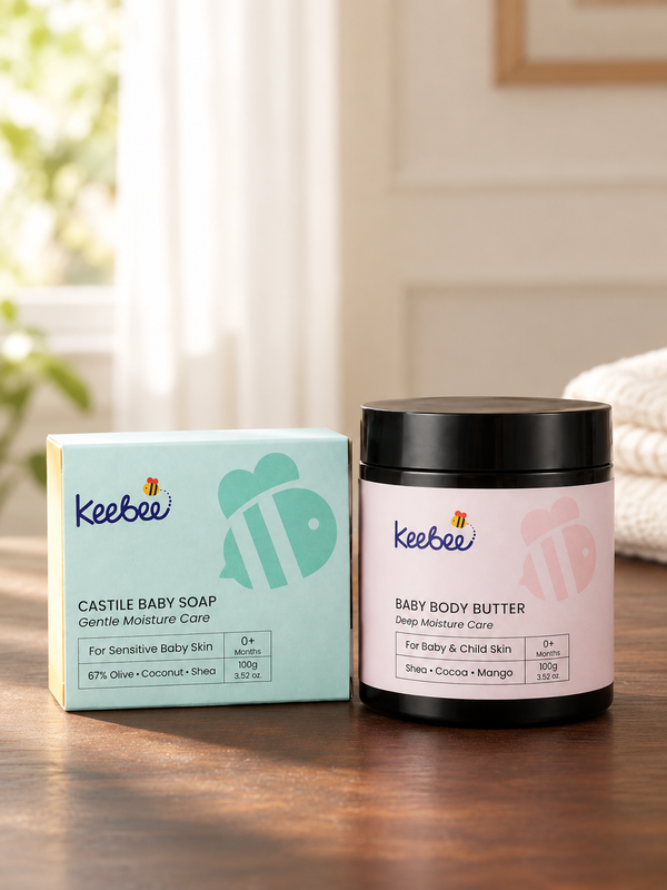 Everyday Baby Care Duo - Castile Baby Soap + Baby Body Butter Combo