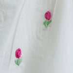 Organic Cotton Hand-Embroidered Girls White Tulip Dress