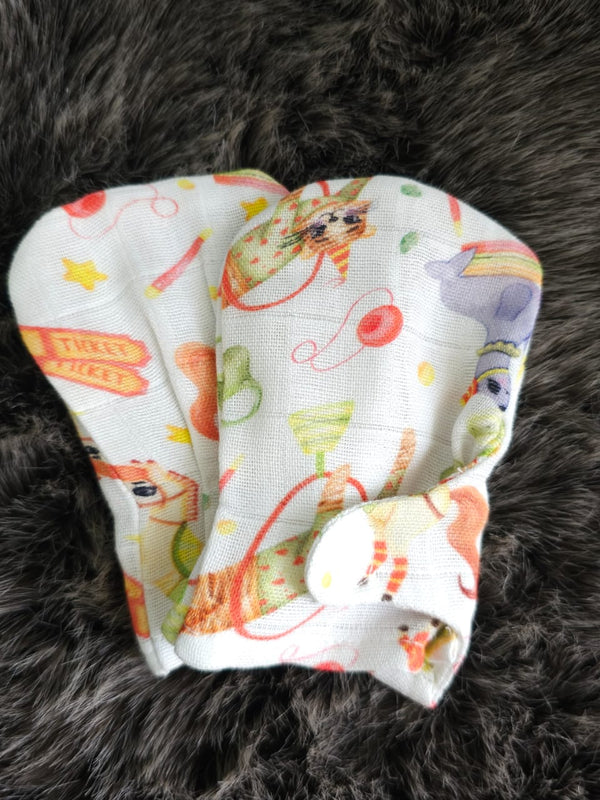 Printed Baby Mittens - Circus Crew